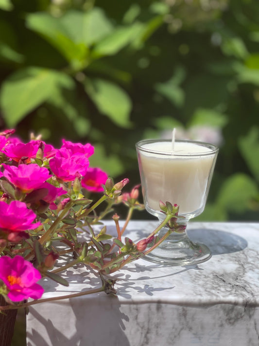 Vintage Ice Cream Glass Candle